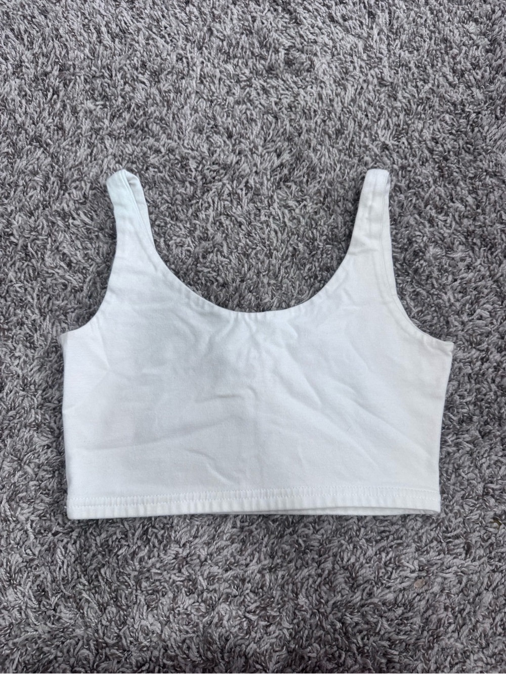 Brandy Melville White Scoop Crop Tank - Picture 2 of 5